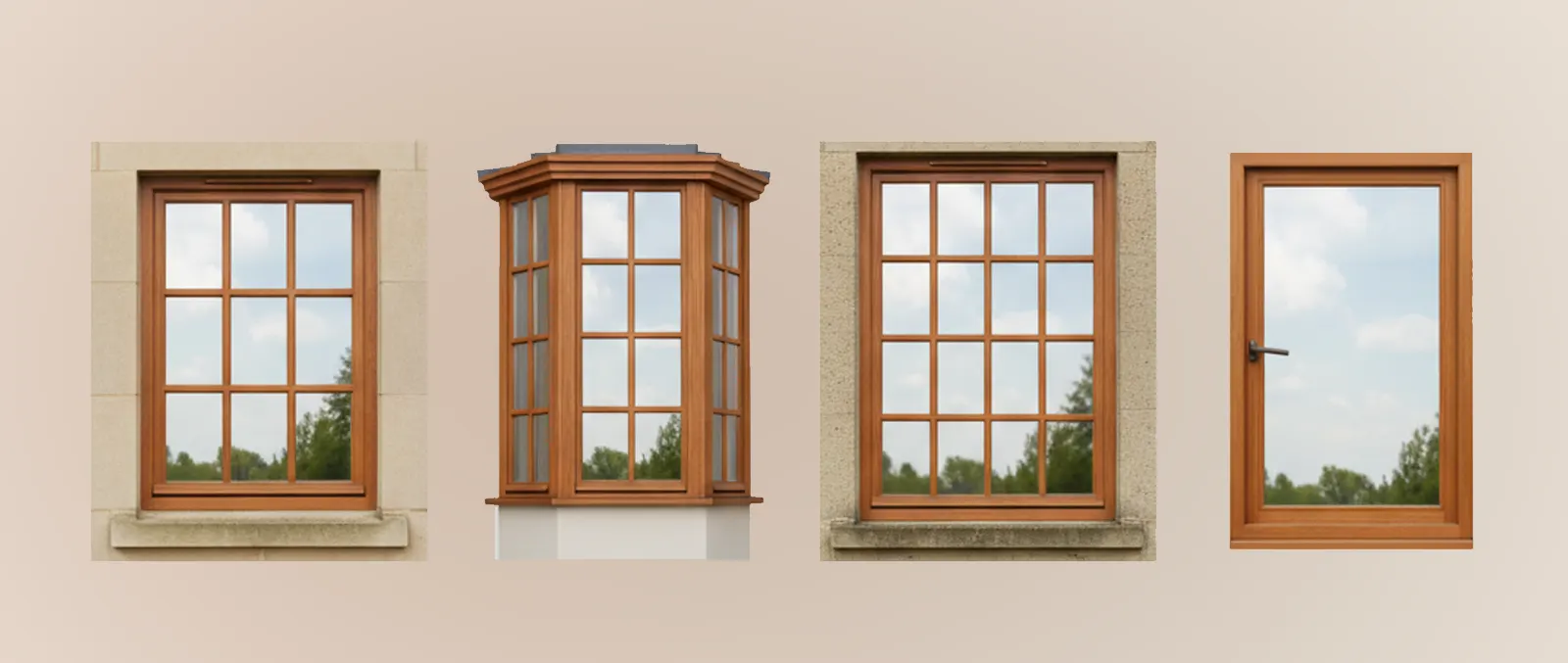 Old Teak Wood Windows